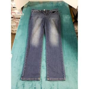Sonoma Jeans Size 12 Womens Blue Denim Stretch Pants Mid Rise Ladies Straight